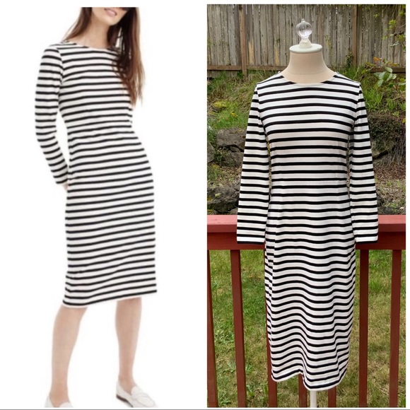 J Crew Striped Midi Dress 4